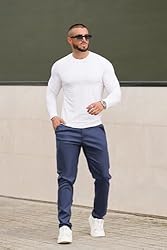 GINGTTO Leather Pants for Men Slim Fit, Mens Punk