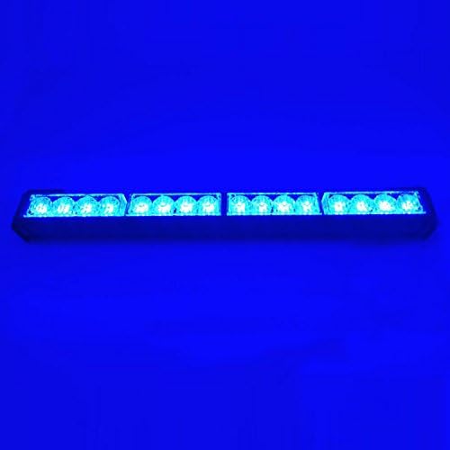 Wecade 18" 16 LED Emergency Warning Traffic Advisor Vehicle LED Strobe Light Bar Back Window (Blue)