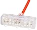 Amazon Basics 3-Foot Heavy-Duty Indoor/Outdoor Extension Cord with 3 Lighted Outlets - 15 Amps, 1875 Watts, 125V - Orange