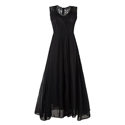 Caopixx Wedding Dresses Deep V-Neck Lace Vintage Ball Gown Sweetheart Bridal for Women's Dress (Asia Size XL, Black)