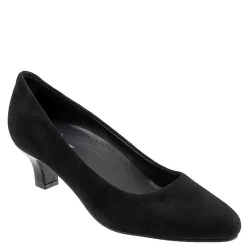 Trotters Women's Kate Black Suede 7.5 Wide