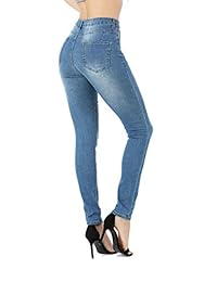 GAOJEIVER pantalones vaqueros de mezclilla con talle alto para dama