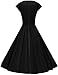 GownTown Womens Dresses Party Dresses 1950s Vintage Dresses Swing Stretchy Dresses, Black, XX-Large