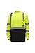 CJ Safety CJHVTS2003 ANSI Class 2 High Vis Long Sleeve Black Bottom Safety Shirt Moisture Wicking Mesh (Large, Green)
