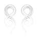 BodyJ4You 2PC Glass Ear Tapers Plugs 0G Clear Transparent Spiral Gauges Piercing Jewelry Set