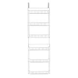 Storage Dynamics 5-Foot Vinyl Covered Steel Over door Storage Basket Rack (Kitchen)