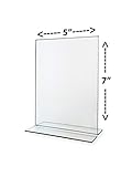 Marketing Holders Economy Line Sign Holder, 5x7 Styrene Table Top Tent Style Bottom Loading Sold in Lots of 10