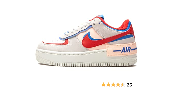 Nike Zapatos Mujer Air Force 1 Shadow Sail CU8591-100, Vela/Foto Azul/Azul  Rey/Rojo Universidad, 9.5 US : Amazon.com.mx: Ropa, Zapatos y Accesorios