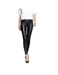 Pop Fashion Sexy de piel sintética Leggings para dama pantalones de talle alto Tight Fit