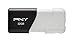 PNY Compact Attaché 32GB USB 2.0 Flash Drive - Black/White - P-FD32GCOM-GE