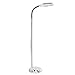 Lavish Home Floor Lamp - Full Spectrum Natural Sunlight Lamp with Bendable Neck - Reading, Craft, Studying, and Esthetician Light (Chrome)