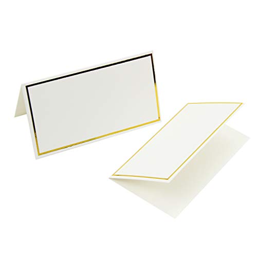 Scale Rank 150 Piece Place Cards Set, Name Placement Cards, Table Placeholder, Pre-Folded Tent Cards, Perfect for Weddings, Parties and Events, Platter Labeling, Product Labels