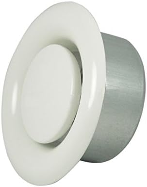 Invero® Universal Metal Round Ceiling Air Supply Valve Vent Cap (150mm Diameter), White Powder Coated
