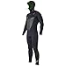 Hyperflex Wetsuits Men's Voodoo 6/5/4mm Hooded Front Zip Fullsuit, Black, Medium