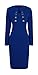HOMEYEE Women's Long Sleeve Wear to Work One Piece Pencil Dress B10