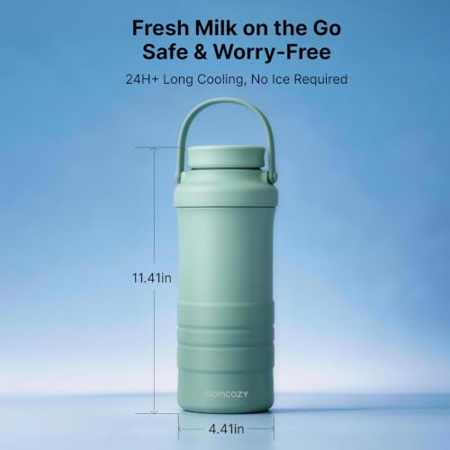 Momcozy Portable Bottle Warmer & Breastmilk Cooler Set On-the-Go Essentials | Nutrient Preserved, 24 Hours Cooling, Fast & Even Warming, Travel-Friendly, Easy Use, Large Capacity, Gift for Baby Registry