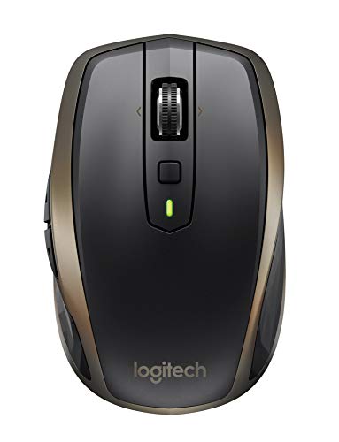 Logitech Mx Anywhere 2 Souris Sans Fil, Bluetooth Et 2.4 Ghz Avec Récepteur Usb Unifying, Multidispositifs, Suivi Laser Sur Toute Surface, 7 Boutons, Version Amazon, Portable/PC/Mac/iPad Os - Noire