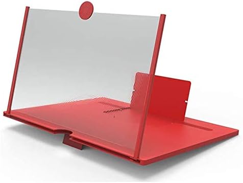 Phone Screen Expanders & Magnifiers Screen Magnifier for Cell Phone, Upgraded Phone Bracket Screen Video Magnifier 10in Movie Video Phone Magnifying Screen for All Smart Phone Model ( Color : Red )
