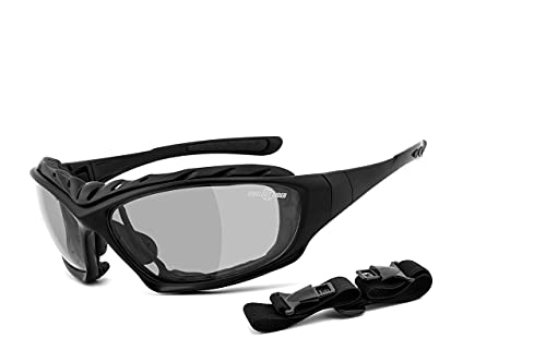 CHILLOUT RIDER® | occhiali da moto, occhiali da sole per motociclisti, occhiali biker | antiappannamento, antivento, antiurto | incluso clip per lenti da vista