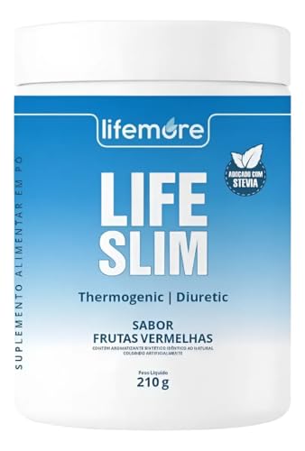 Life Slim Suplemento Alimentar, Sabor Frutas Vermelhas, com Stevia, 210g