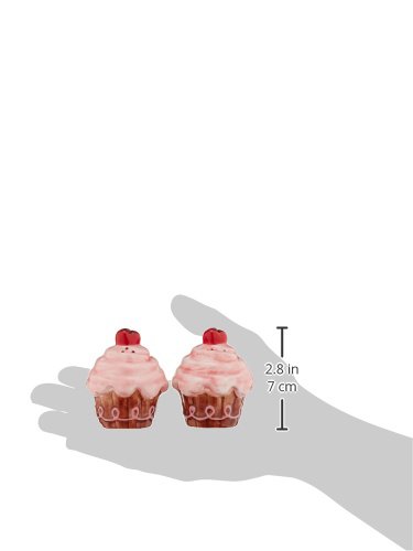 Appletree Design Life Is Sweet Pink Cupcake Salt and Pepper Set, 2-1/2-Inch - //coolthings.us