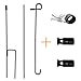 Garden Flag Stand-Holder-Pole with Flag Stopper and Clip Waterproof Powder-Coated Paint for House Flags,Decorative Yard Seasonal Flags