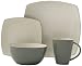 Gibson Overseas, Inc. Gibson Home 100142.16RM Soho Lounge Square 16-Piece Reactive Glaze Dinnerware Set Service of 4, Stoneware, Celadon, primary