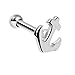 BodyJ4You 16 Gauge Nautical Anchor Cartilage Stud Earring, Stainless Steel