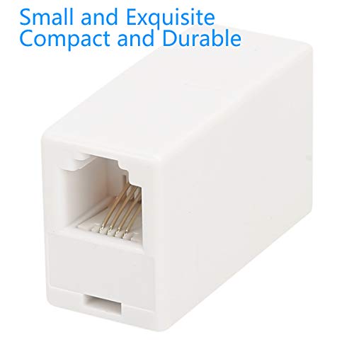 image for 10 Pack RJ11 6P4C Inline Coupler, Uvital Modular Female to Female Stra