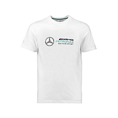 Mercedes Benz AMG Petronas Formula 1 Men's White Logo T-Shirt (Large)