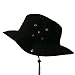 Extra Big Size Brushed Twill Aussie Hats - Black 2XL