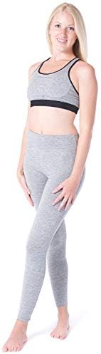 Mapletina Women Sports Bra and Legging One Set Mesh Everyday Lounge Bralette Stretchy Full Length Heathered Legging