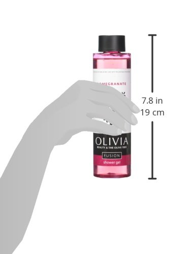 Olivia Olive Beauty Products :Refreshing Shower Gel with Organic Olive Fruit & Pomegranate extracts, from Greece, 10.1 oz.