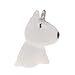 Hand Painted 3-D Seated Bull Terrier Puppy Dog Charm Lightweight 20mm (1)