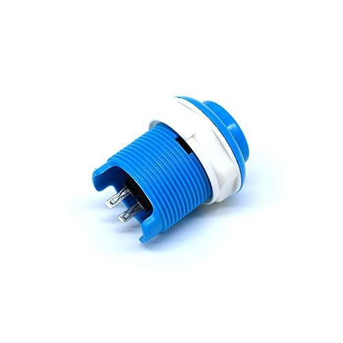 10 Pcs 28mm Arcade Buttons Push 2 Pin Built-in Microswitch for Jamma MAME Video Game DIY Machine Console Cabinet Blue New - Thumbnail 5