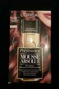 L Oreal Paris Superior Preference Mousse Absolue Automatic Reusable Color, Light Auburn Brown [654] 3.2 oz (Pack of 2)