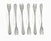 Knork 18/0 Stainless Steel Cocktail Fork (Set of 6), Matte Silver