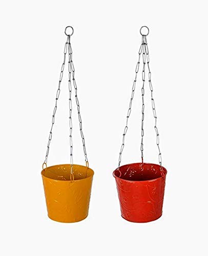 Pottery Studio, Hanging Bucket Planter, Beautiful Plant Container Set for Your Beautiful Home Dcor // Garden // Balcony // Office // Hotel // Bar // Terrace