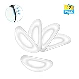 CHARMINER Eyeglass Nose Pads, Transparent Anti-Slip Nosepads, Stick on Anti-Slip Soft Silicone Adhesive Nose Pads for Eyeglass Glasses, Sunglasses(12 Pairs)