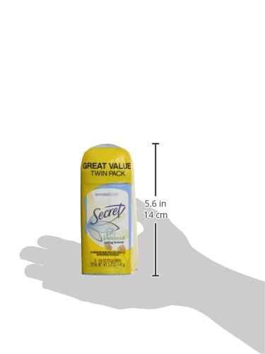 Secret Spring Breeze Scent Invisible Solid Antiperspirant & Deodorant Twin Pack 5.2 Oz