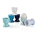 Sweese 805.003 Porcelain Egg Cups, Egg Holders for Hard Boiled Eggs - Set of 6, Cool Assorted Color