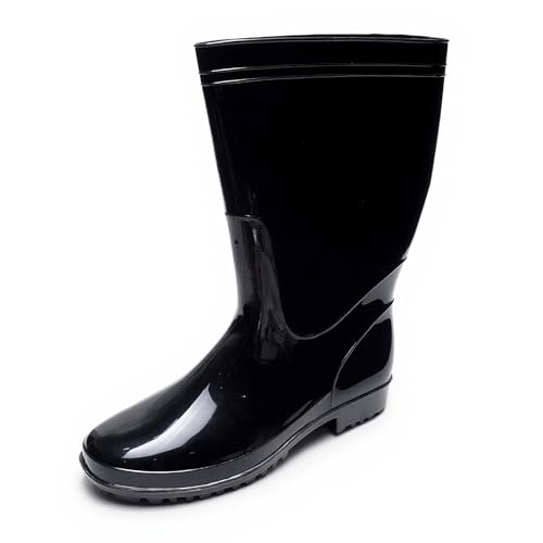 JOMIX Botas de Agua para Hombre Caña Media PVC Goma Botines de Lluvia Impermeable Antideslizante Ligeras Cómodas para Jardín Trabajo Pesca Acampada