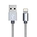 [Apple MFi Certified] Zendure 12 inch (30 cm) Nylon Braided USB Charge/Sync Cable with Lightning Connector for iPhone 6/6 Plus, iPad Air 2 and More (Space Grey)