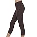 Tulucky Women's Yoga Leggings Side Pockets Exercise Workout Capri Pants Gym Tights