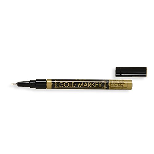 Pilot Gold Metallic Permanent Paint Marker, Extra Fine Point, 6-PACK(41701)