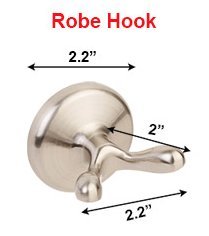 5 Piece Contemporary Bathroom Hardware Accessories Set With 24" Towel Bar- (Satin Nickel) - Thumbnail 7