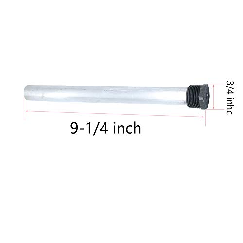 Osring 2pcs Water Heater Anode Rods, 9.25 Inch Magnesium Anode Rod Bar for RV Hot Water Heater Tank with Teflon Tape, Triple Defense Against Water Odor, Inner-Wall Rust and Corrosion
