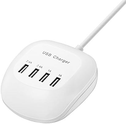 Cater 4-Port USB Wall Charger, PowerPort 4 for iPhone 7 / 6s / Plus, iPad Pro / Air 2 / mini, Galaxy S7 / S6 / Edge / Plus, Note 5 / 4, LG, Nexus, HTC and More