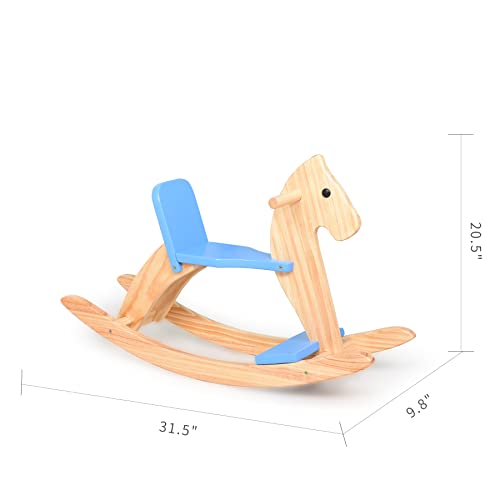 KRAND Wooden Rocking Horse Baby Ride On Toy for Toddler Rocking Horse