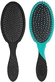 Wet Brush Collection Metallic with Easy Grip, 2 Piece (Black and Teal)